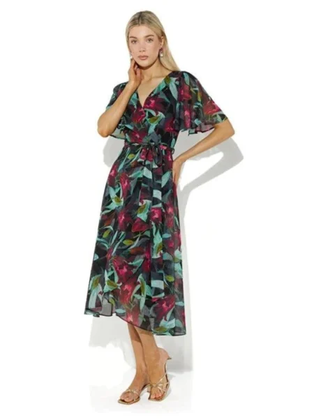 Montique Yasmin Tropical Print Dress APS23DR