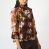 Joseph Ribkoff Organza Abstract Print Two-Piece Trapeze Jacket 253163