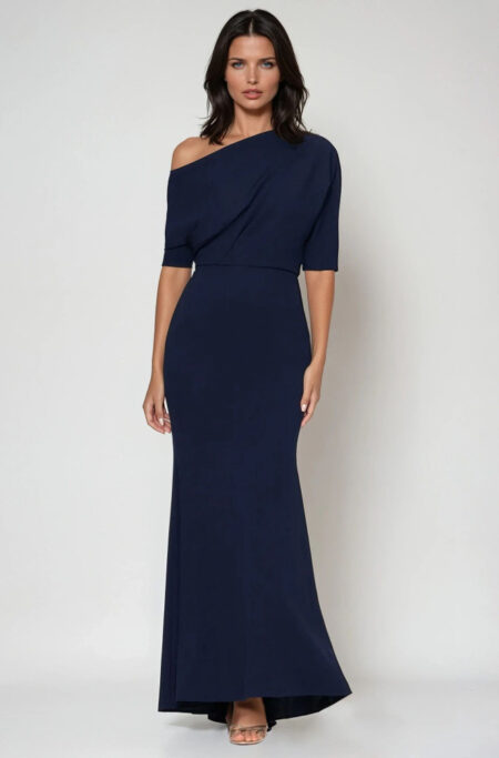 Bianca Navy Floor Length Gown D1007