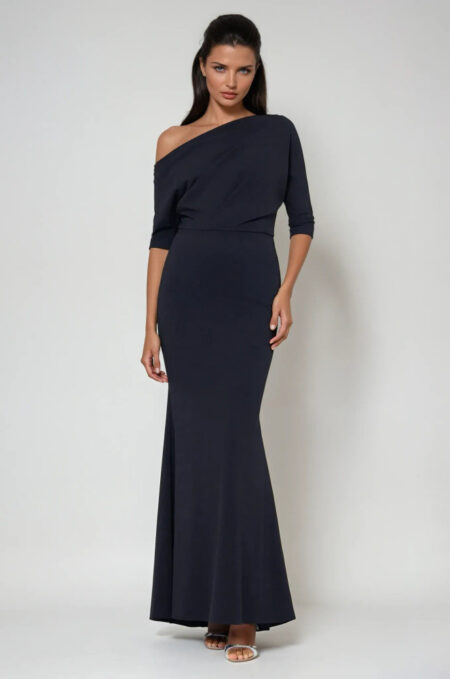 Bianca Black Floor Length Gown D1007
