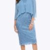 Jesse Harper Ash Stretch Sequin Dress with Chiffon Jacket JH0097