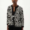 Joseph Ribkoff Novelty Mesh Abstract Print Swing Jacket 262207