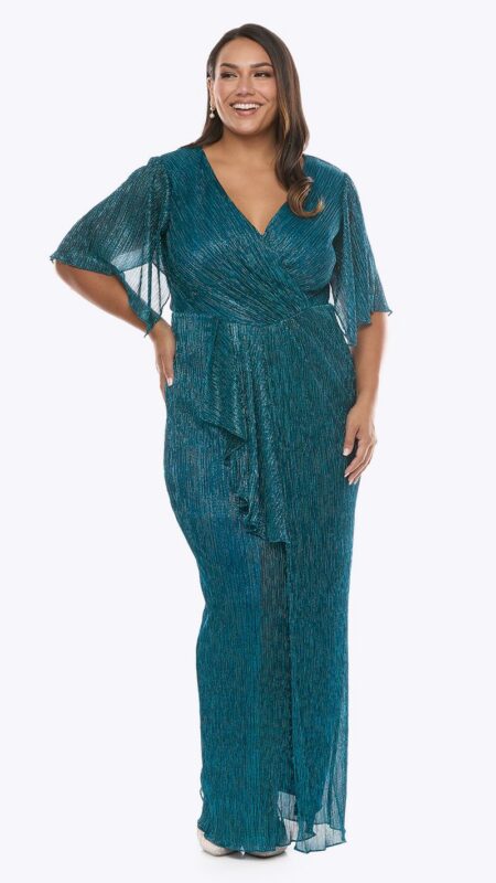 Layla Jones Opal Long Stretch Lurex Mesh Dress LJ0623