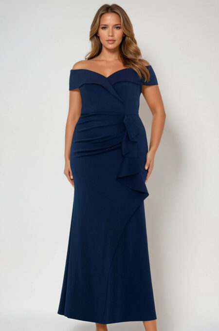 ELLIE- Navy Deena Gown D1068