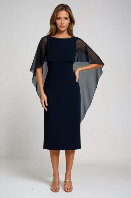 ELLIE- NAVY GLACIER MIDI D1036