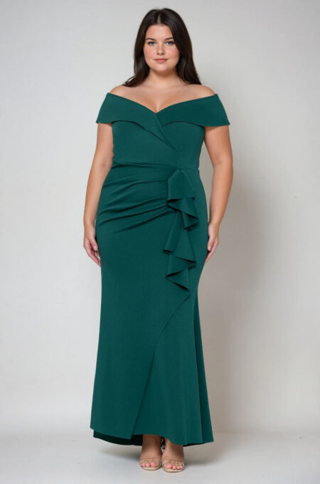 ELLIE- Emerald Deena Gown D1068