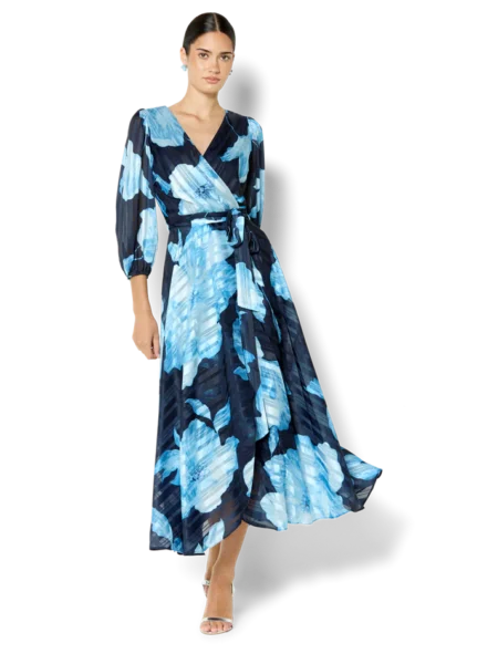 Montique Soraya Navy Printed Dress