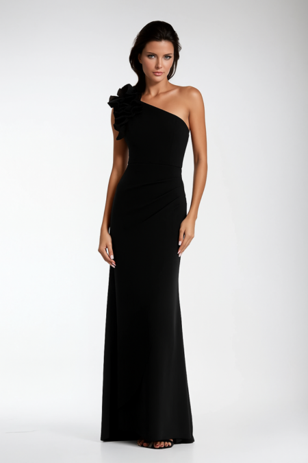 ELLIE- Black Harper Gown D1030