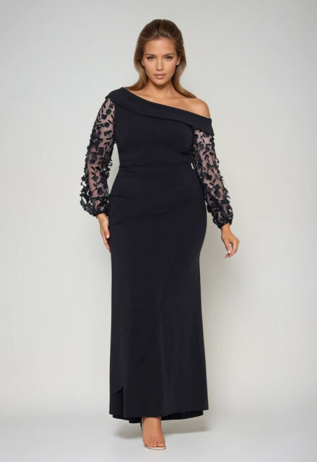 ELLIE- Black Naya Gown D1061