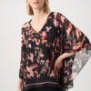 Joseph Ribkoff Recycled Chiffon Abstract Poncho Top 263029