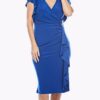 Jesse Harper Royal Short Stretch Jersey Dress with Diamante Trim JH0374