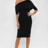 ELLIE- Black Bianca Midi D1008