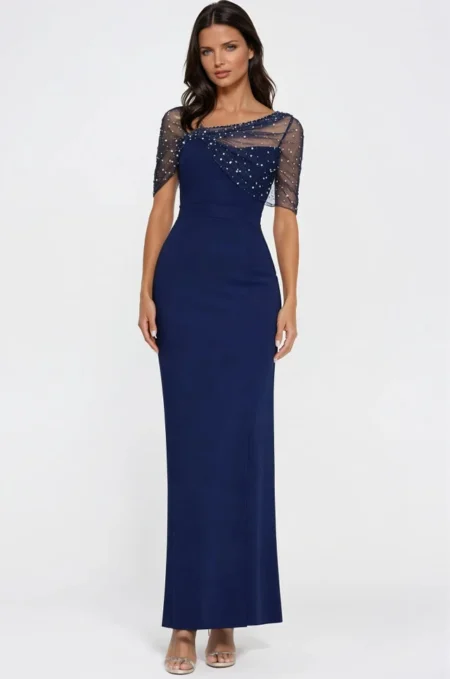 ELLIE- Navy Violetta Gown D1112